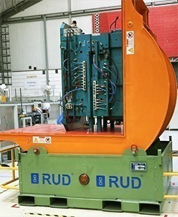 tombador e virador de moldes, cargas e ferramentas