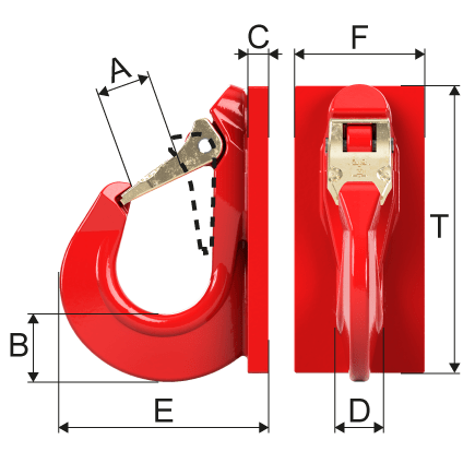 Cotas Gancho soldável GSH-S 