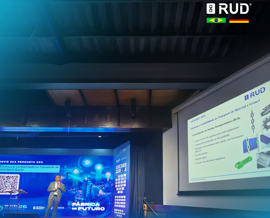 A RUD marca presença na SEMTEC com soluções para transporte de material a granel na indústria cimenteira